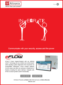 Altronix Integrate Eflow E-Blast